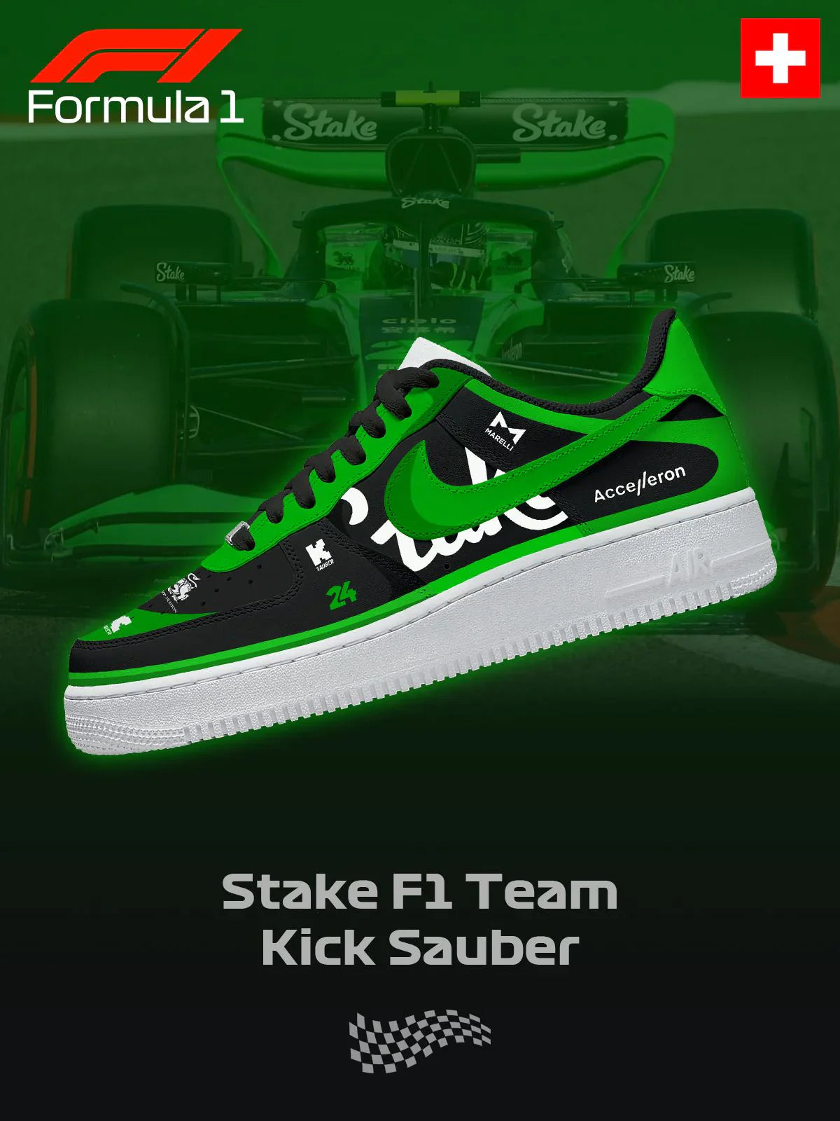 Chaussures Sauber Design F1 personnalisées