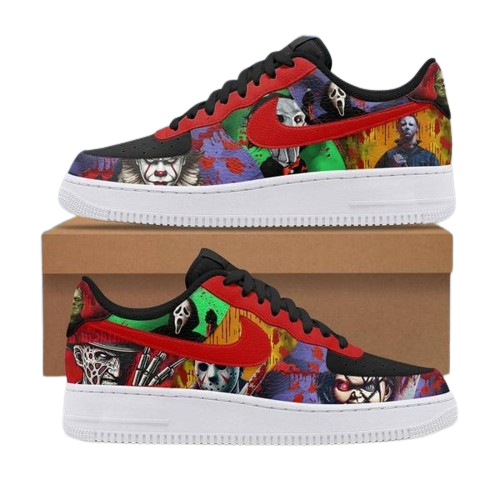 Chaussures F1 du club de films d'horreur au design d'Halloween