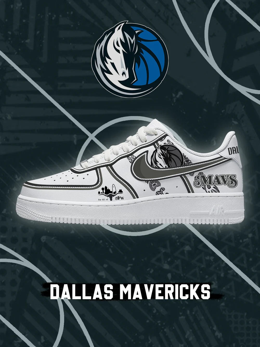 Dallas Basketball limited edition Design Shoes F1