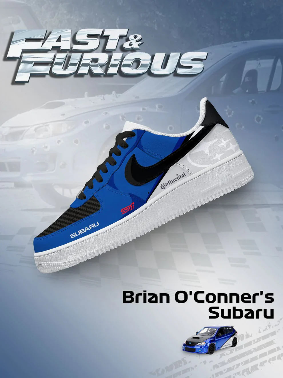 Chaussures de conception Impreza WRX STI de Brian O'Conner F1
