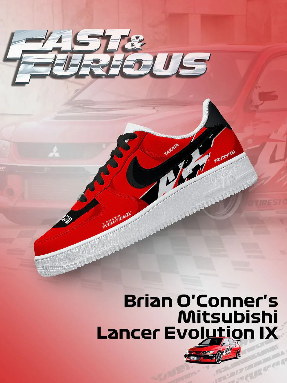 Chaussures Lancer Evolution IX Design F1 de Brian O'Conner