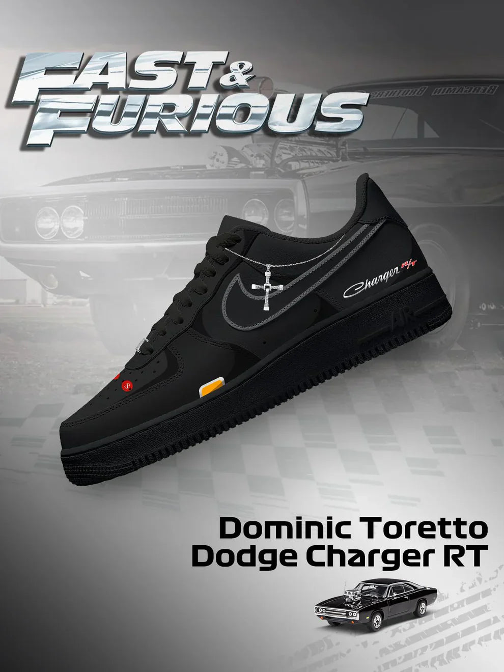 Chaussures Dominic Toretto Charger RT Design F1