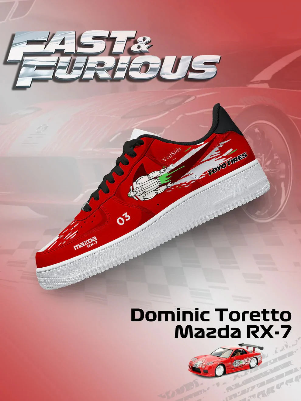 Chaussures Dominic Toretto RX-7 Design F1
