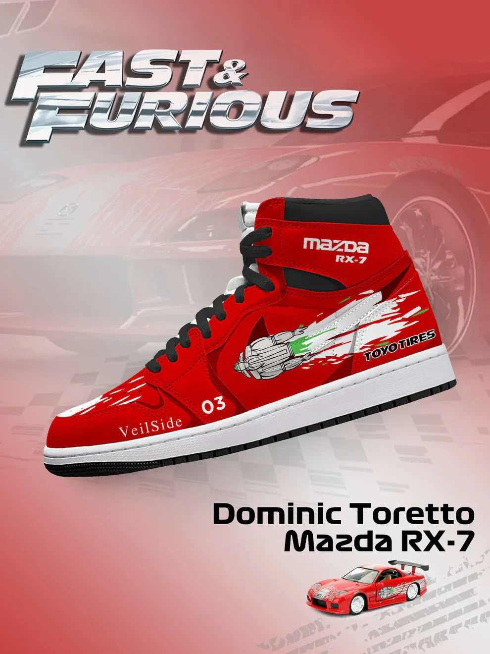 Chaussures Dominic Toretto RX-7 Design J1