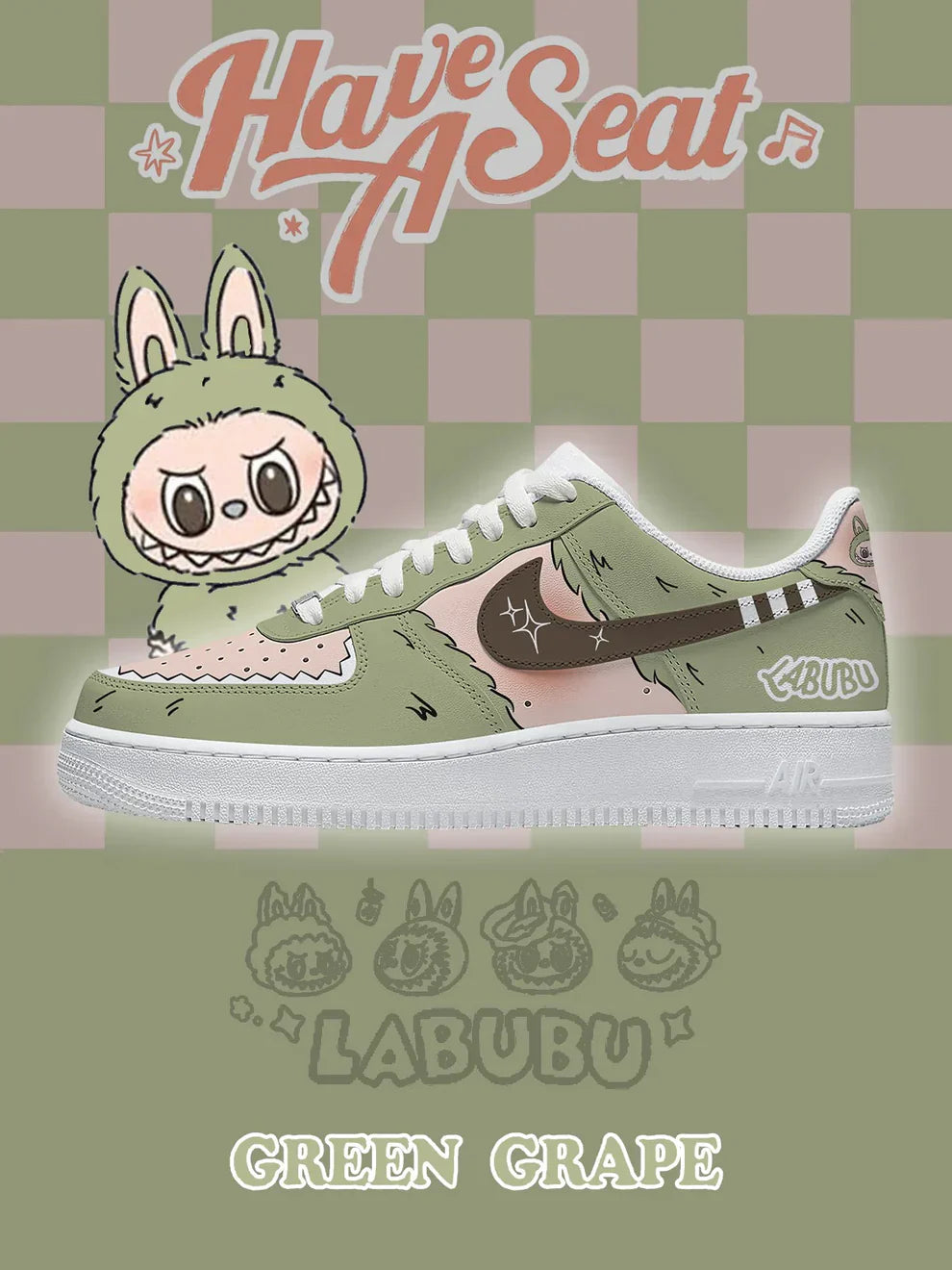Chaussures F1 à motif raisin vert