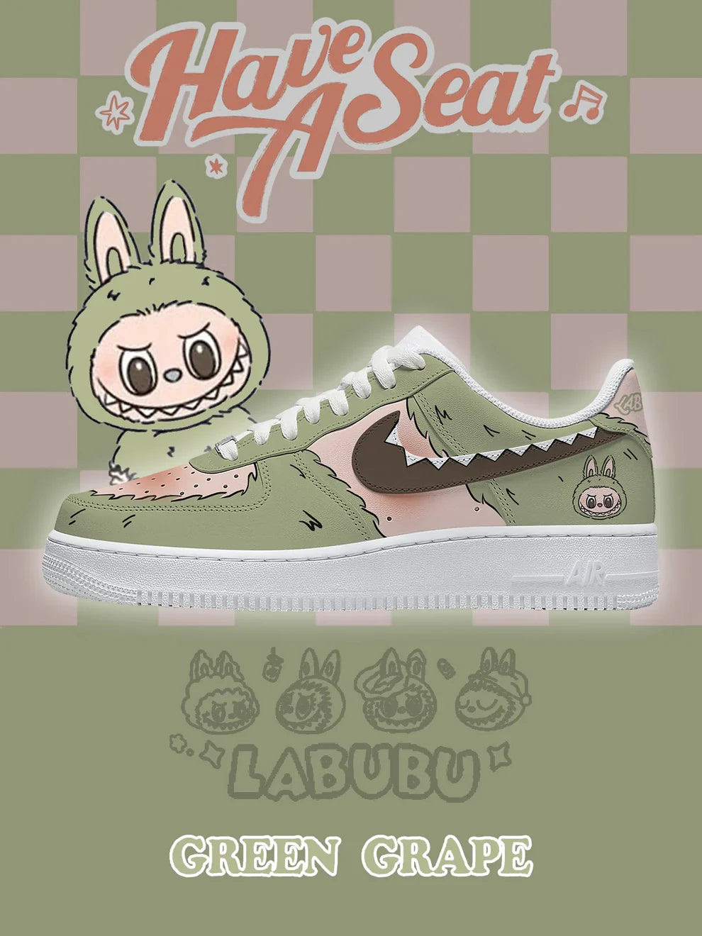 Chaussures F1 à motif raisin vert
