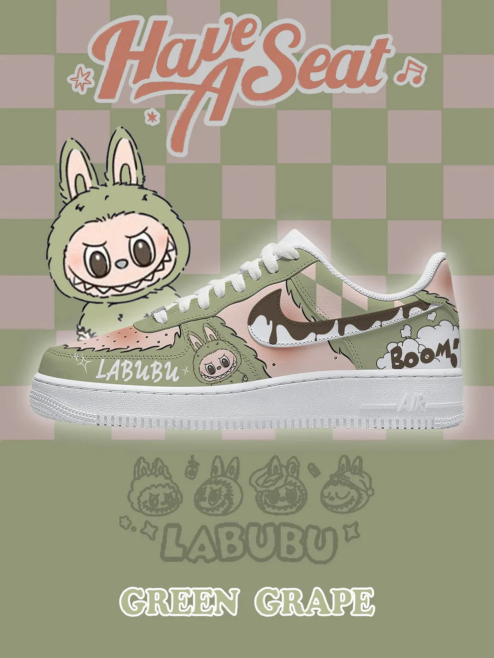 Chaussures F1 à motif raisin vert