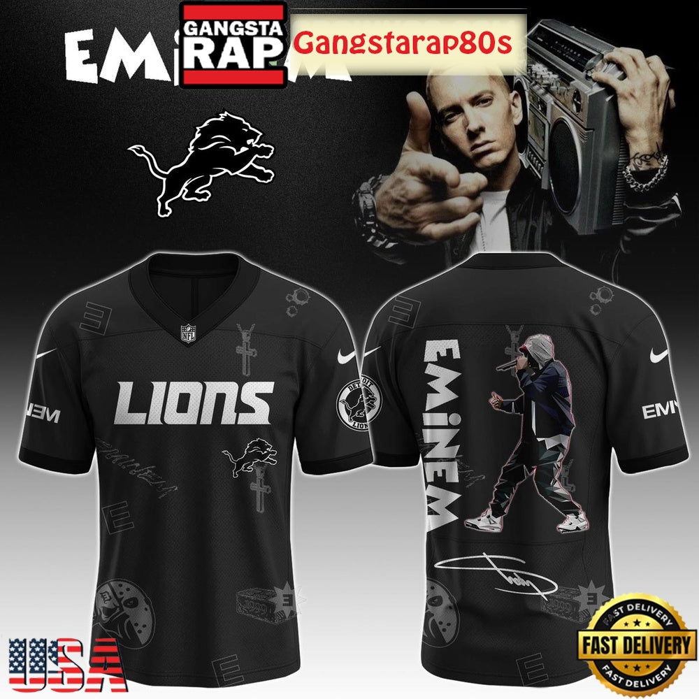 Detroit Lions x Eminem 2025 Limited Edition Football Jersey
