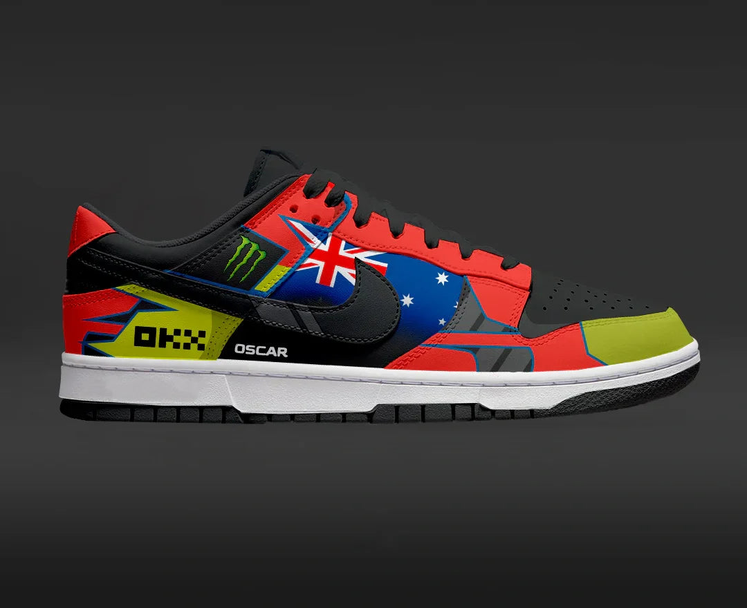Casque Oscar Piastri F1 Design Chaussures J1 Low Top