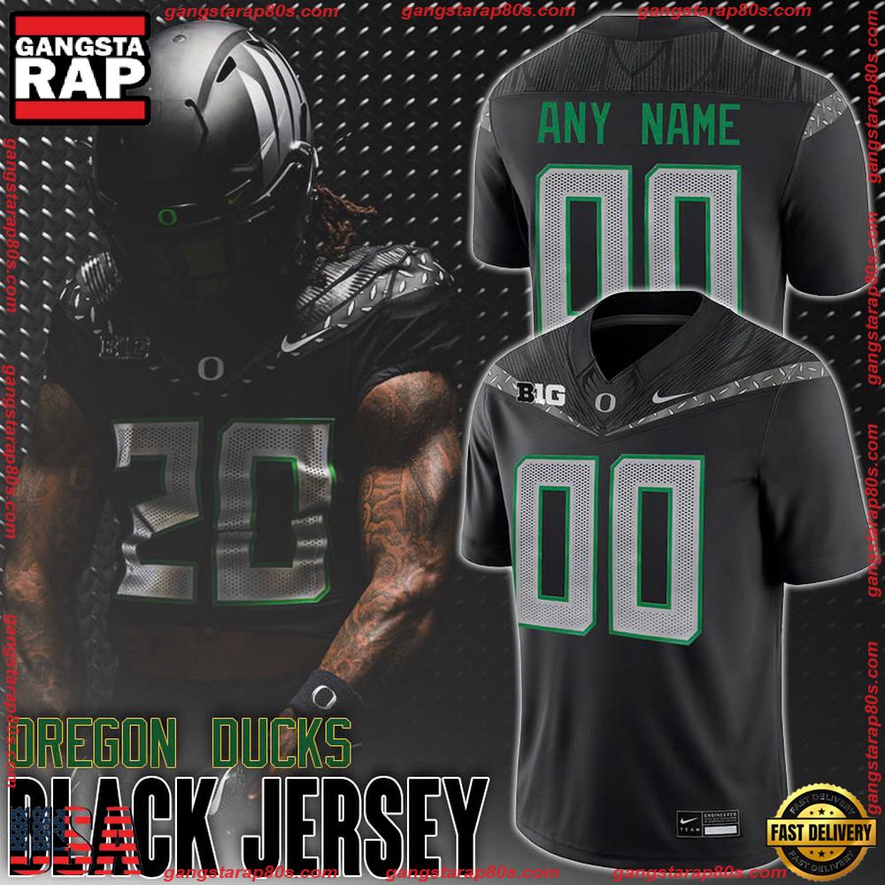 NCAA Oregon Ducks Big Game Black Football Jersey Shirt