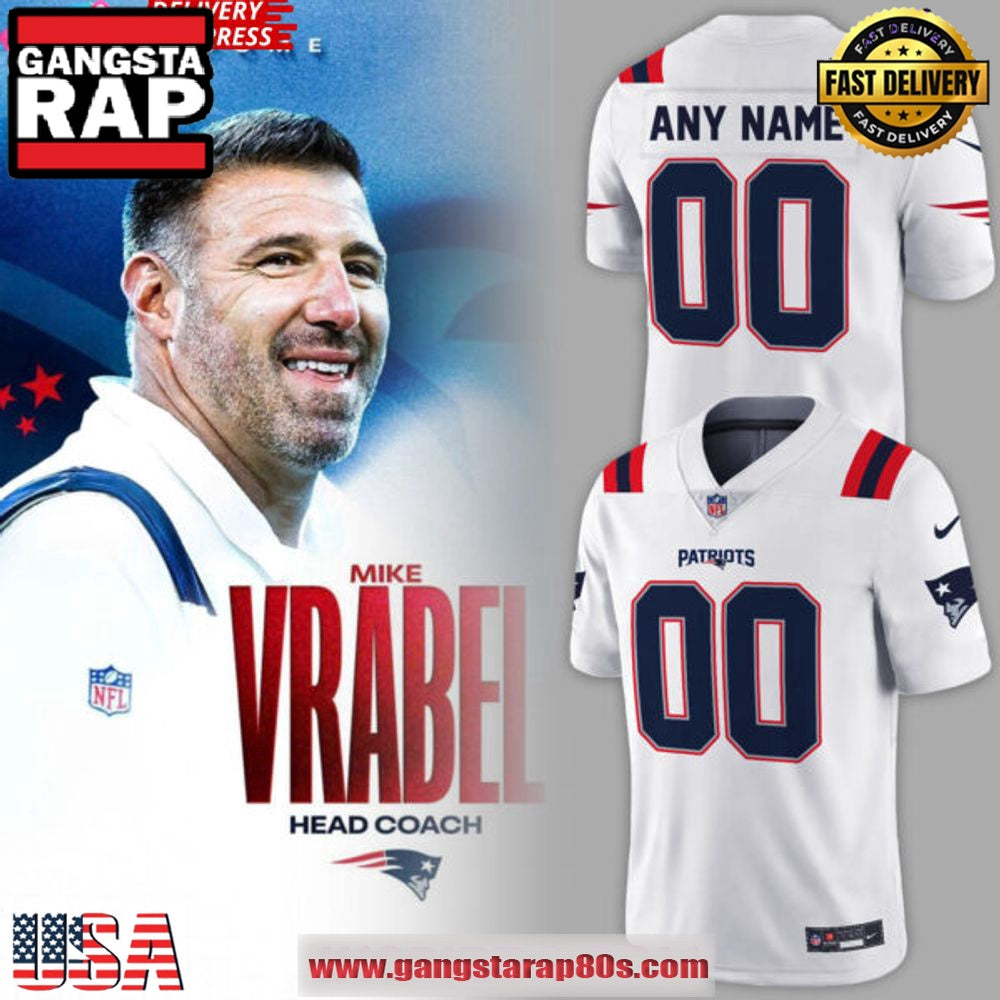 New England Patriots New Uniform 2024-25 Special Edition White Football Jersey
