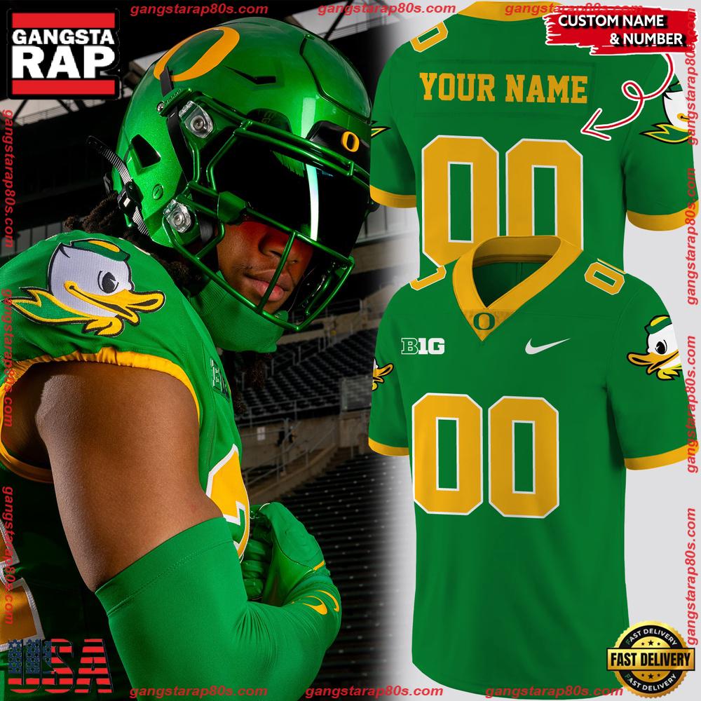 Oregon Ducks Gang Green Football Jersey Shirt
