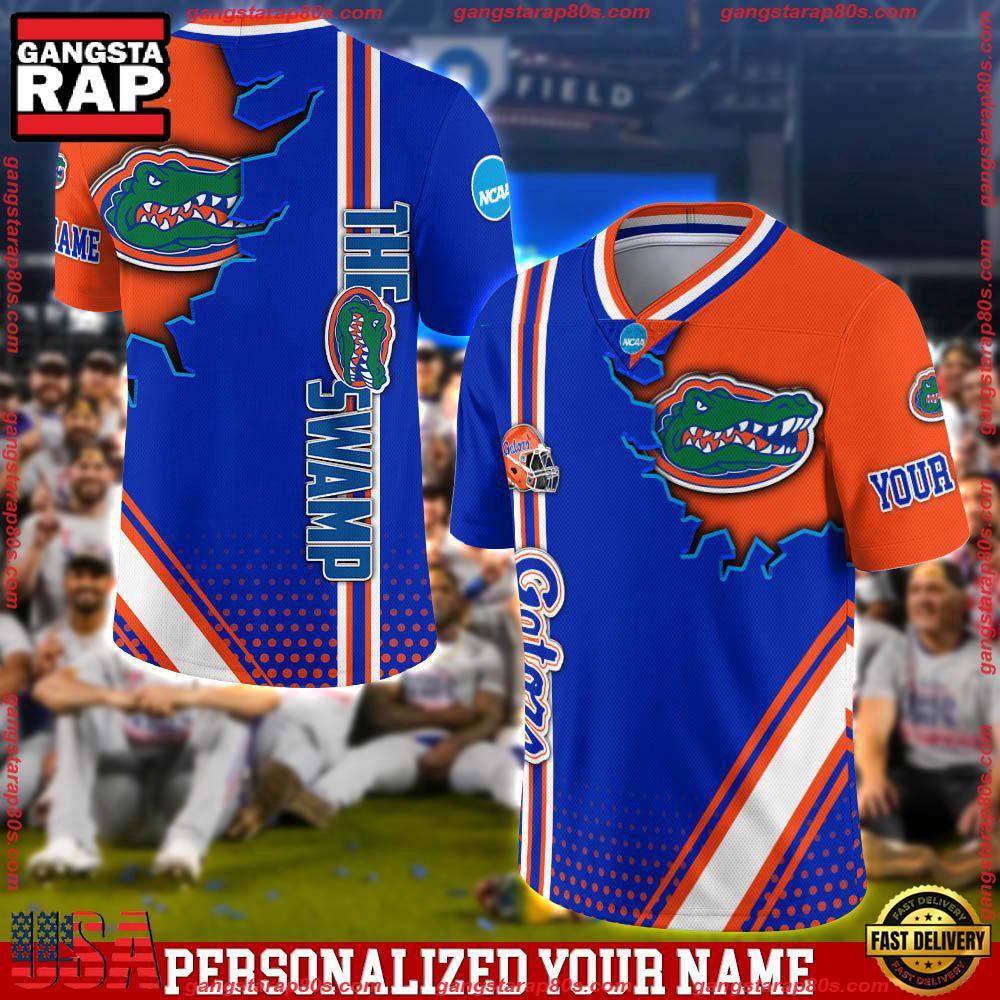 NCAA Customized Florida Gators Team Logo Player Football Jersey Shirt