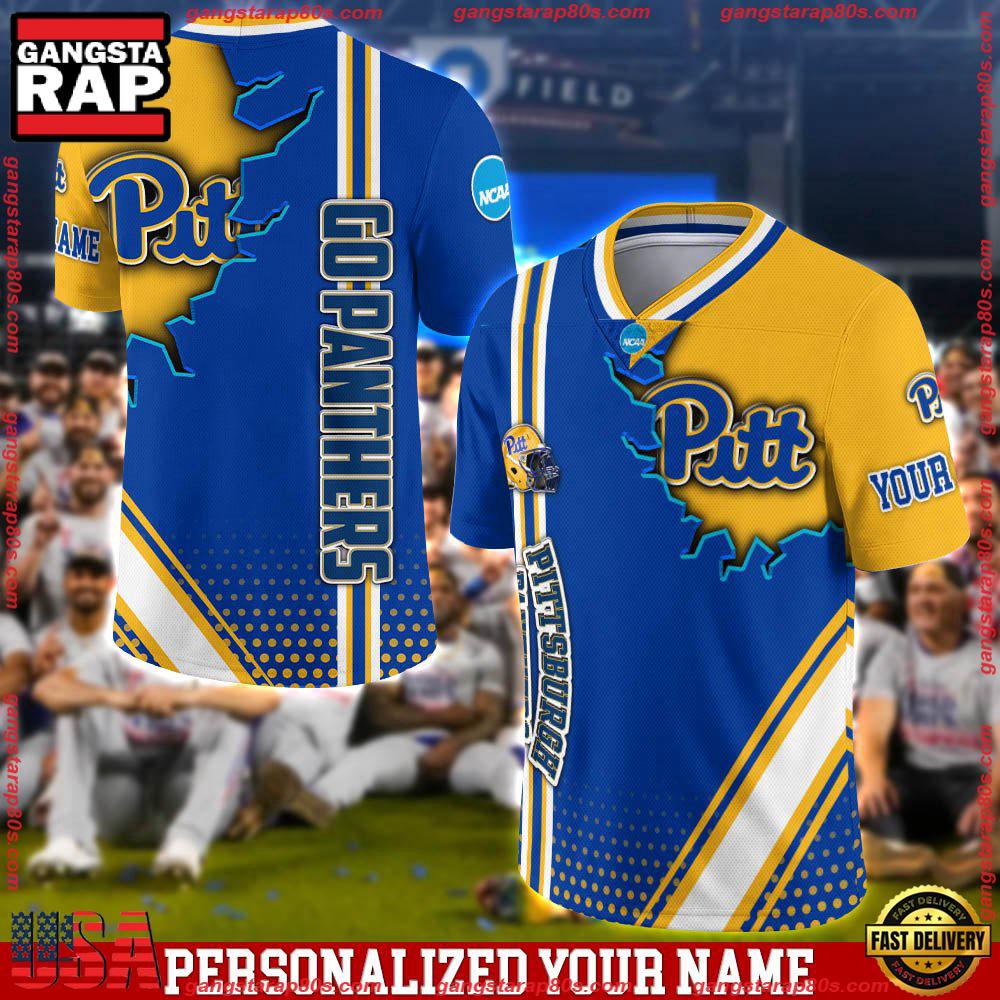 NCAA Customized Pittsburgh Panthers Team Logo Player Football Jersey Shirt
