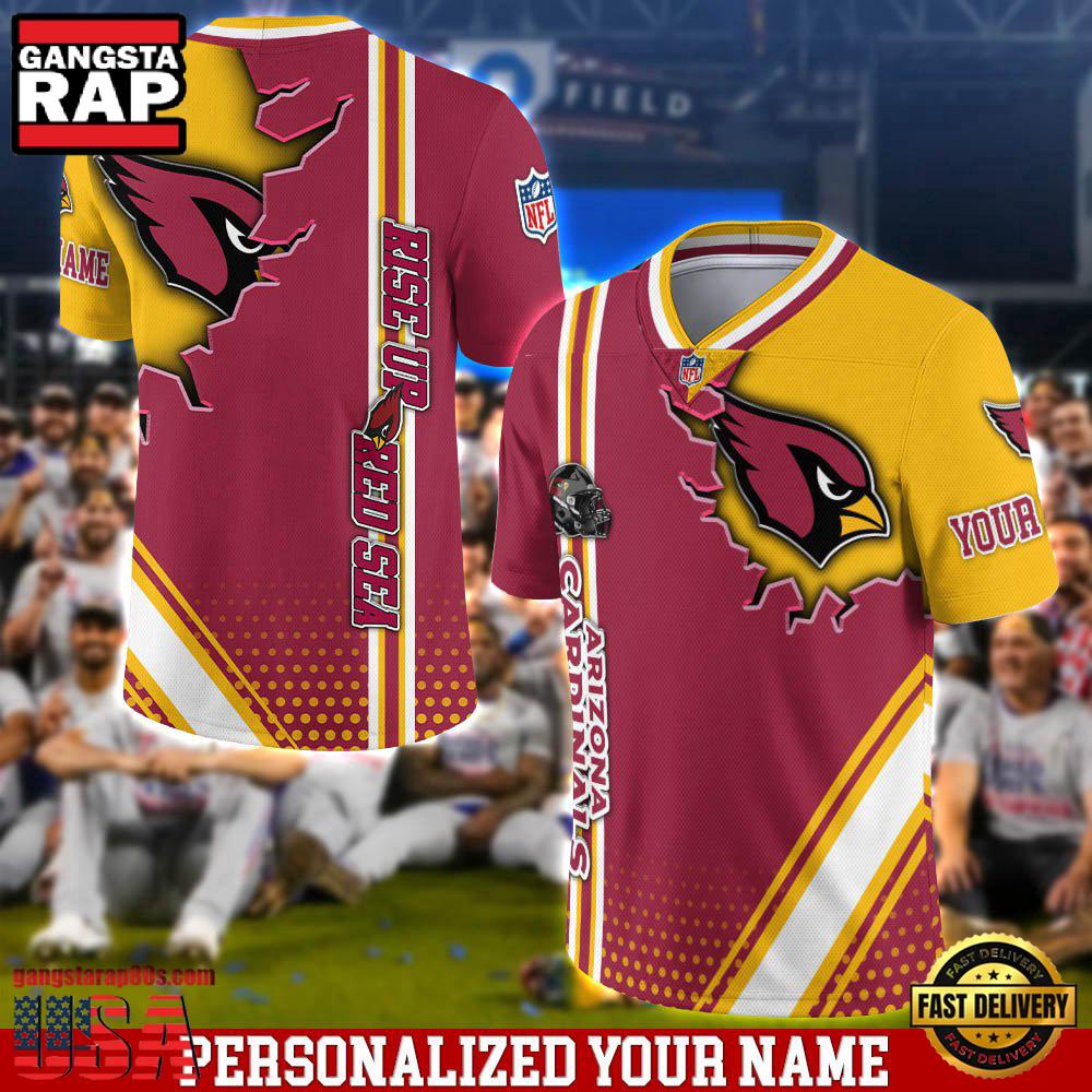NFL Custom Name Arizona Cardinals Team Logo Football Jersey