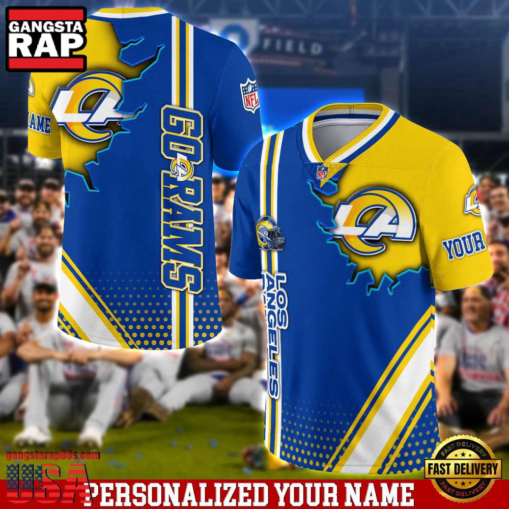 NFL Custom Name Los Angeles Rams Team Logo Football Jersey