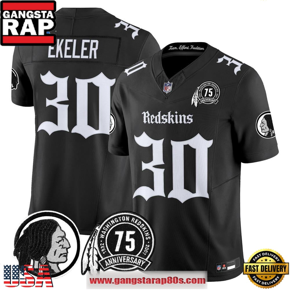 Washington Redskins Gothic Capital Edition Vapor Limited Edition Custom Football Jersey