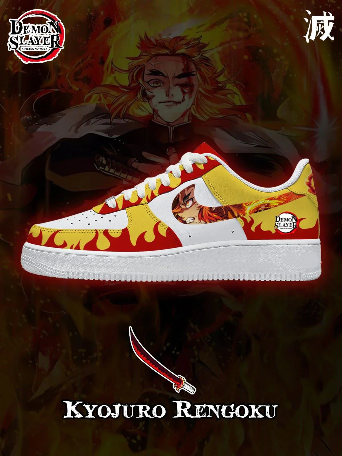 Kyojuro Rengoku Design Chaussures F1