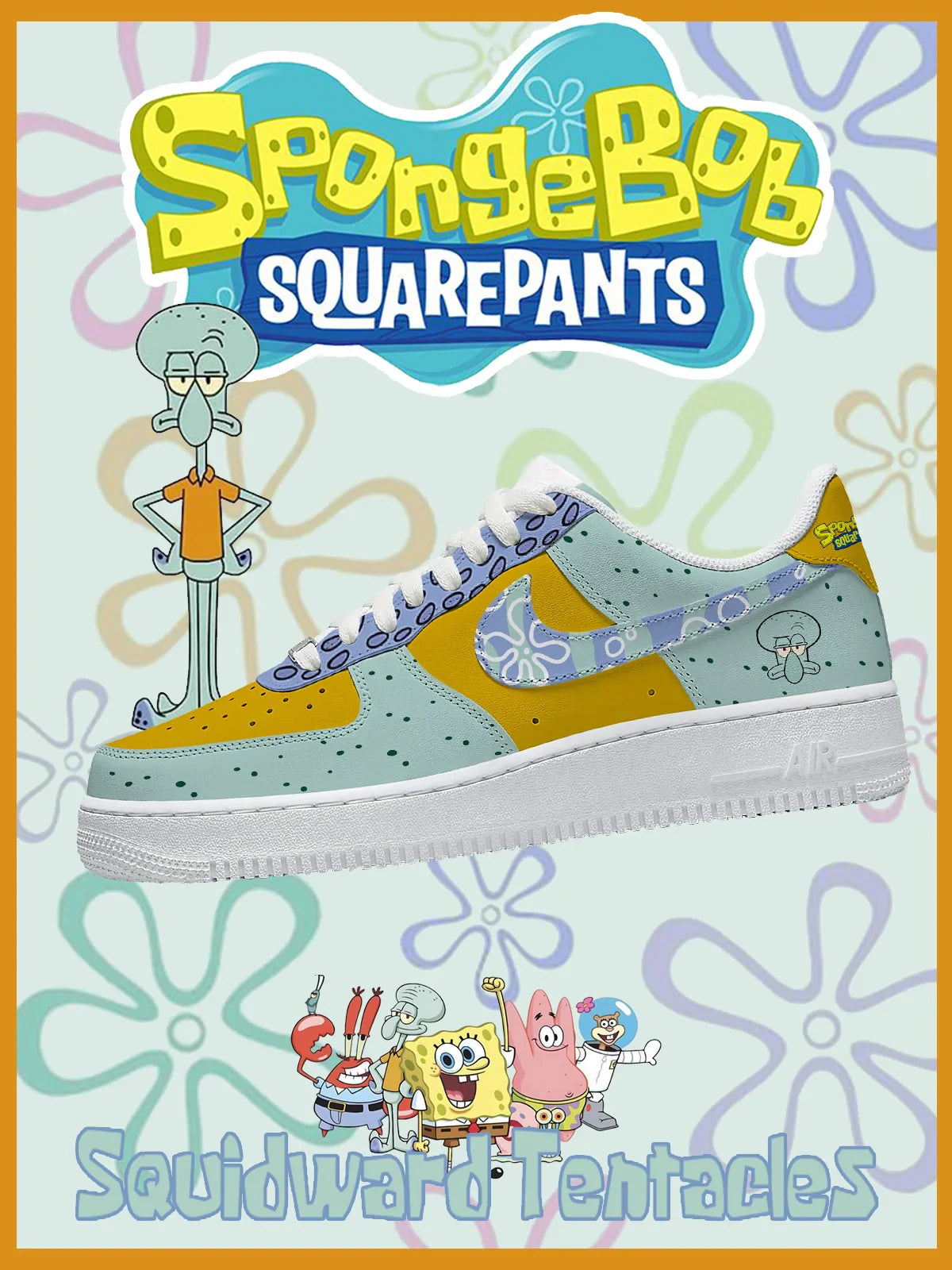 Squidward Tentacles limited edition Design Shoes F1