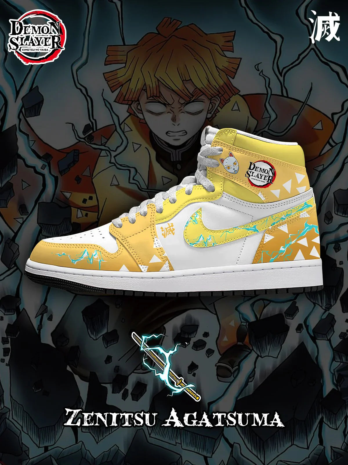 Zenitsu Agatsuma Design Chaussures J1