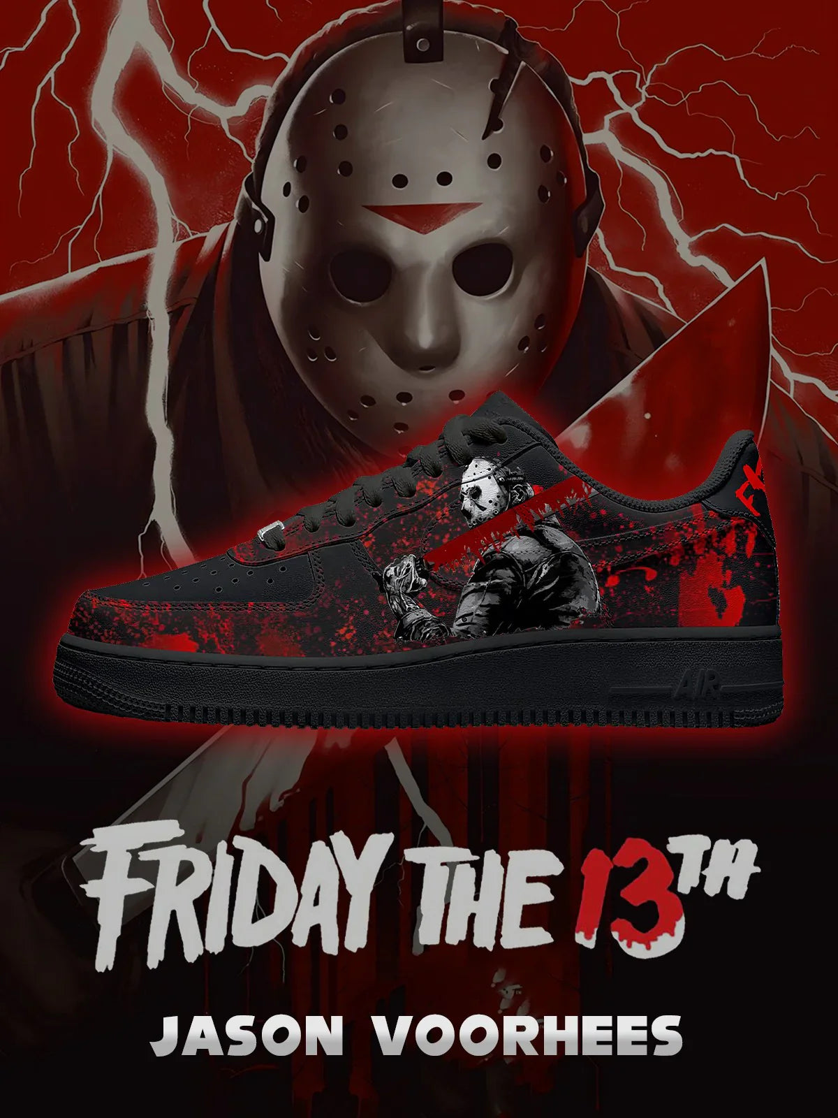 Chaussures F1 conçues par Jason Voorhees