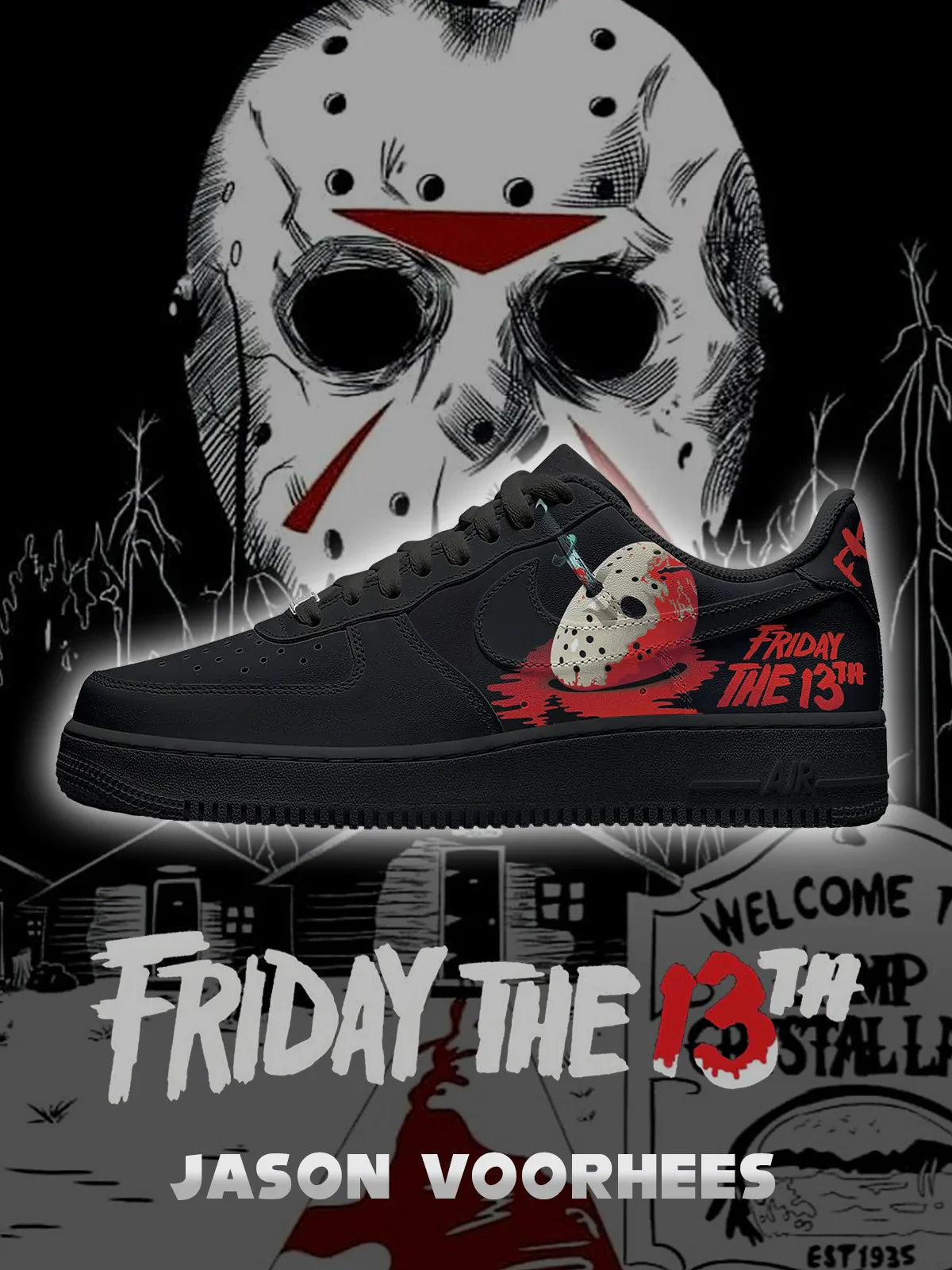 Chaussures F1 conçues par Jason Voorhees