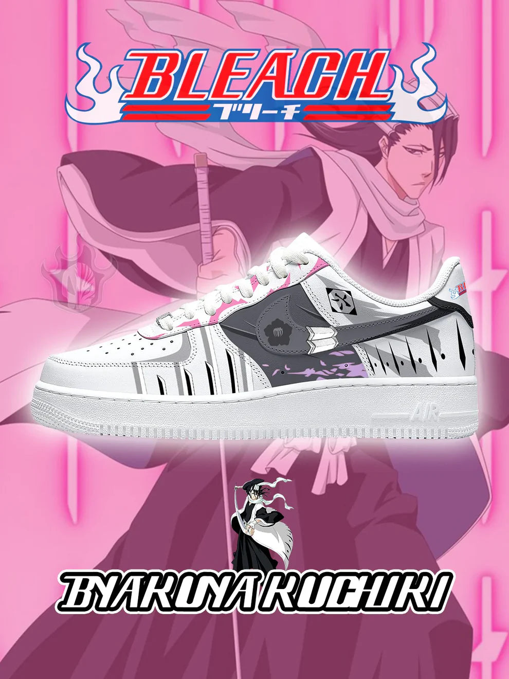 Byakuya Kuchiki limited edition Design Shoes F1