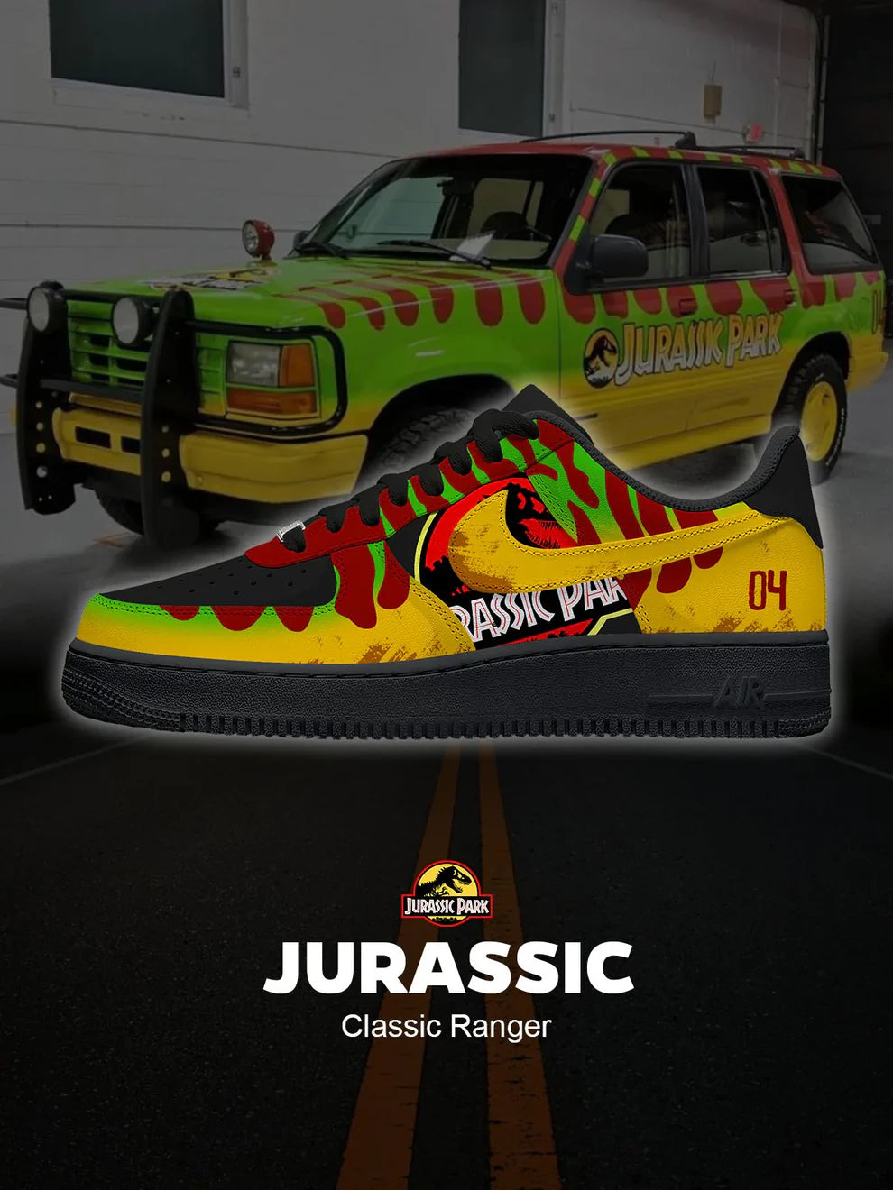 Custom Printed J Park Classic Ranger Design Shoes F1