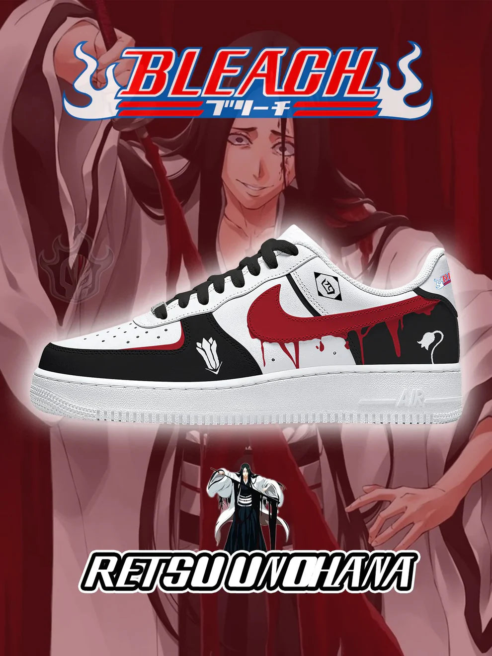 Retsu Unohana limited edition Design Shoes F1