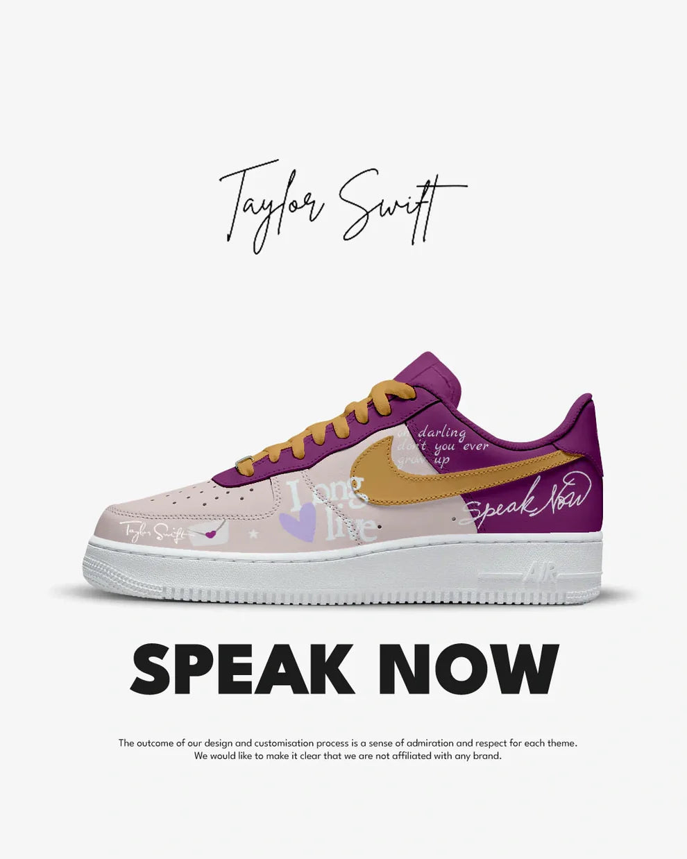 Speak Now limited edition Design Shoes F1