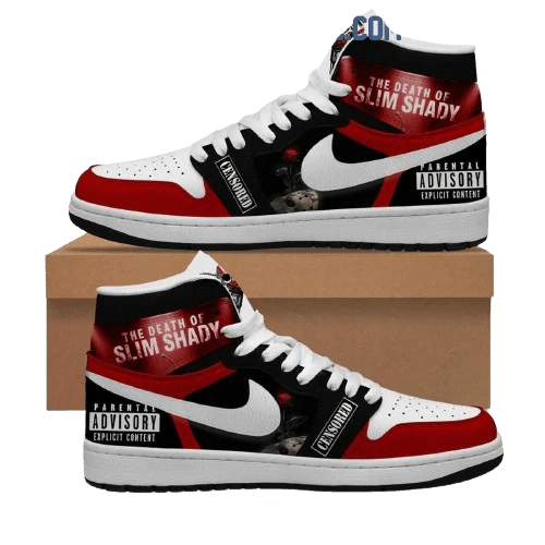 The Death Of Slim Shady Parental Advisory Explicit Content Design Shoes J1