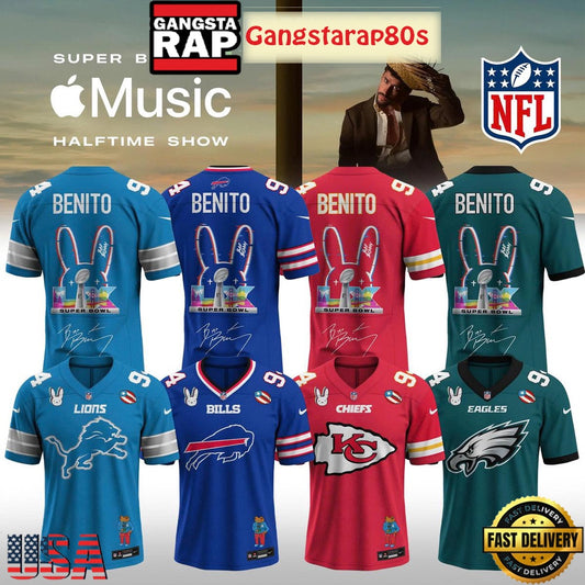 All NFL Team x Bad Bunny 2026 Super Bowl LX 2026 Best Haltime Show Custom Football Jersey