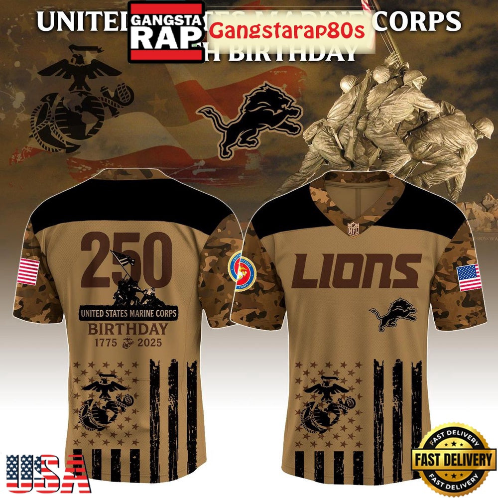All Team NFL x US Marine Corps 250th Anniversary 2025 Football Jersey