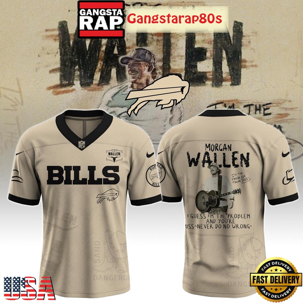 Buffalo Bills x Morgan Wallen I’m The Problem Tour 2025 Football Jersey