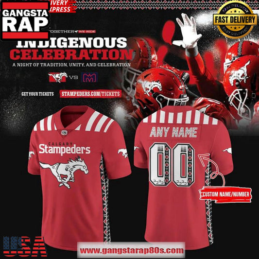 Calgary Stampeders 2025 Indigenous Celebration Special Custom Football Jersey