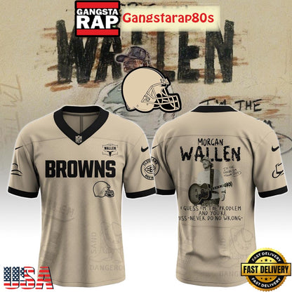 Cleveland Browns x Morgan Wallen I’m The Problem Tour 2025 Football Jersey