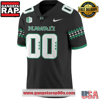 Hawaii Rainbow Warriors Special Edition New Custom Black Football Jersey