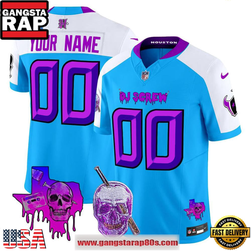 Houston Texans x DJ Screw Vapor Limited Edition Custom Football Jersey