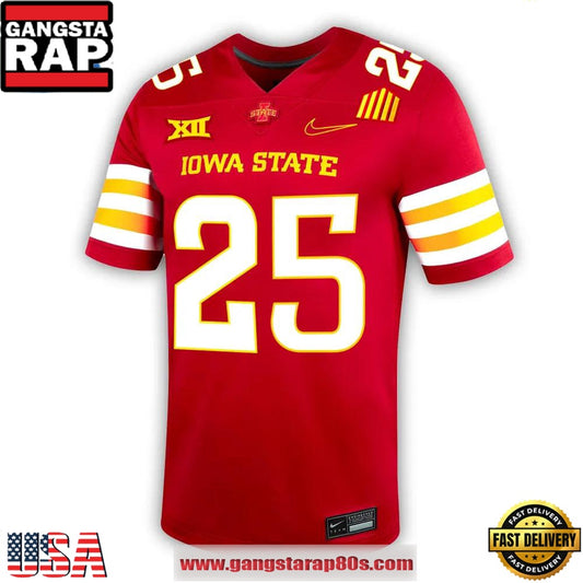 Iowa State 2025 New Home Uniform Custom Football Jersey
