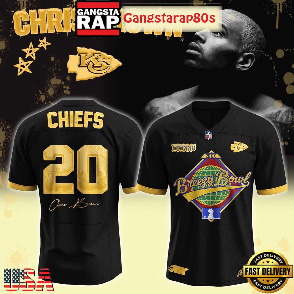 Kansas City Chiefs x Chris Brown Breezy Bowl 11_11 Football Jersey