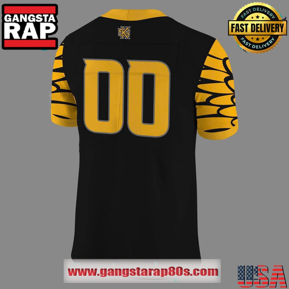 Kennesaw State Owls Black Uniform Custom Football Jersey