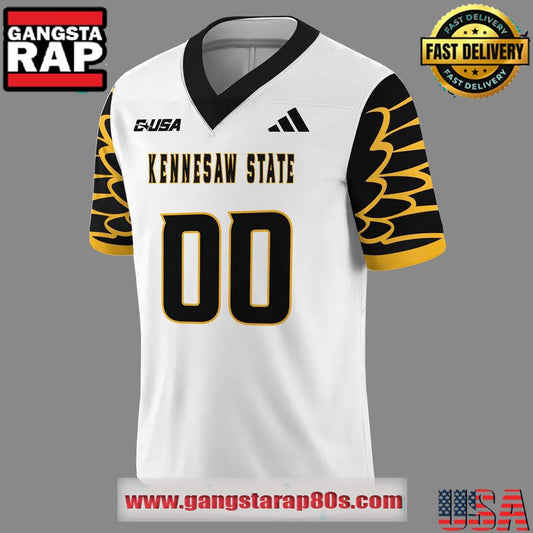Kennesaw State Owls White Uniform Limited Edition CustomFootball Jersey