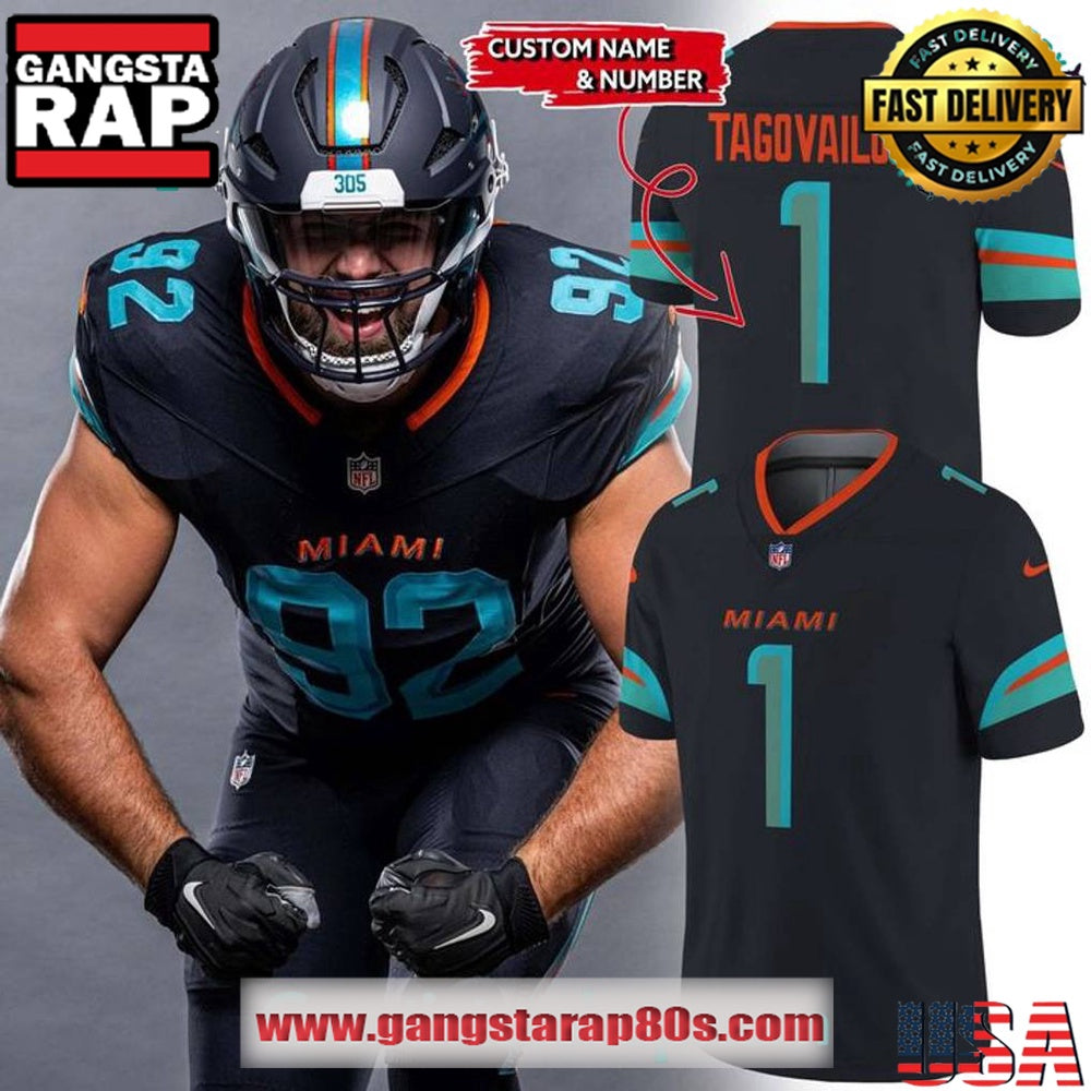 Miami Dolphins 2025 Rivalries Limited Edition Custom Football Jersey