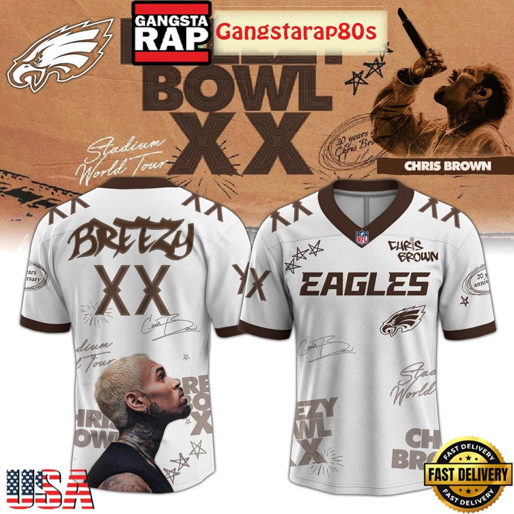 NFL All Teams x Chris Brown Breezy Bowl XX World Special Tour 2025 Football Jersey