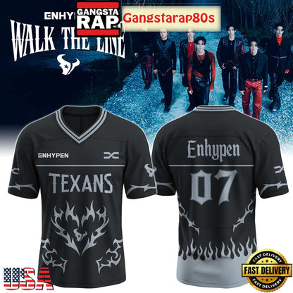 NFL All Teams x Enhypen Walk The Line Tour 2025 Special Custom Football Jersey