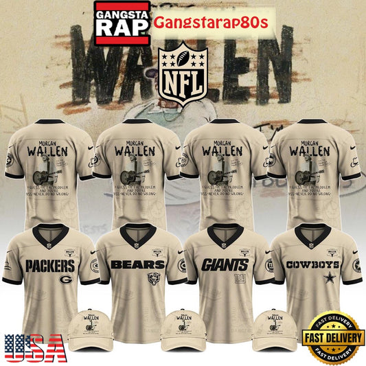 NFL All Teams x Morgan Wallen I’m The Problem Tour 2025 Special Football Jersey