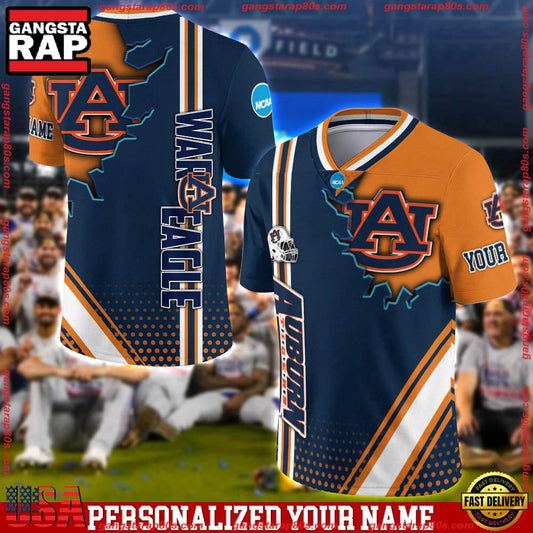 NCAA Customized Auburn Tigers Team Logo Player Football Jersey Shirt