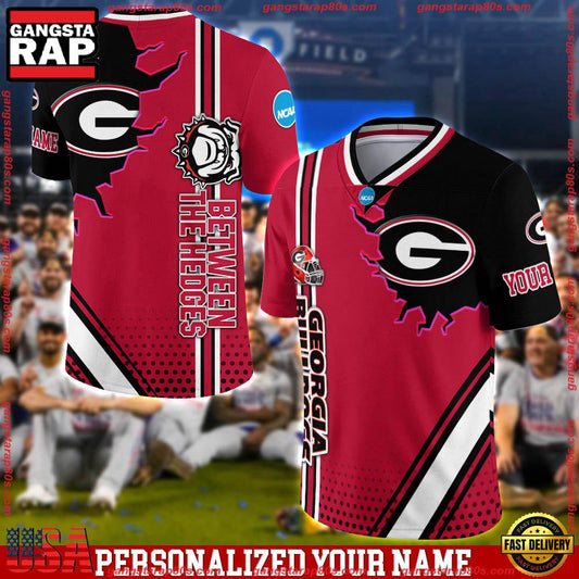 NCAA Customized Georgia Bulldogs Team Logo Player Football Jersey Shirt