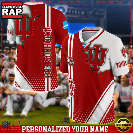 NCAA Customized Indiana Hoosiers Team Logo Player Football Jersey Shirt
