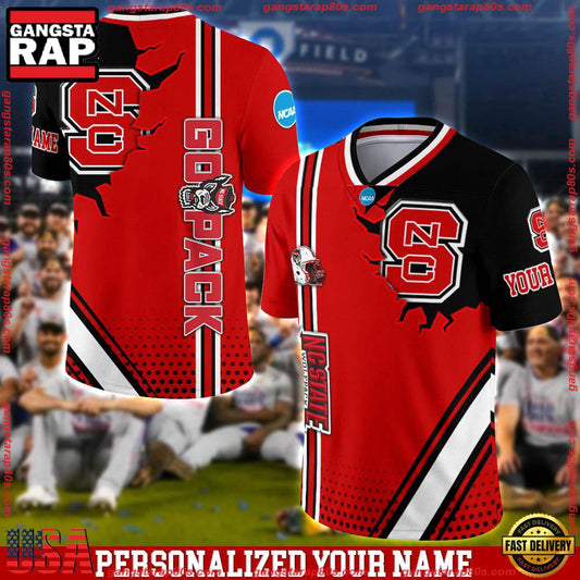 NCAA Customized NC State Wolfpack Team Logo Player Football Jersey Shirt